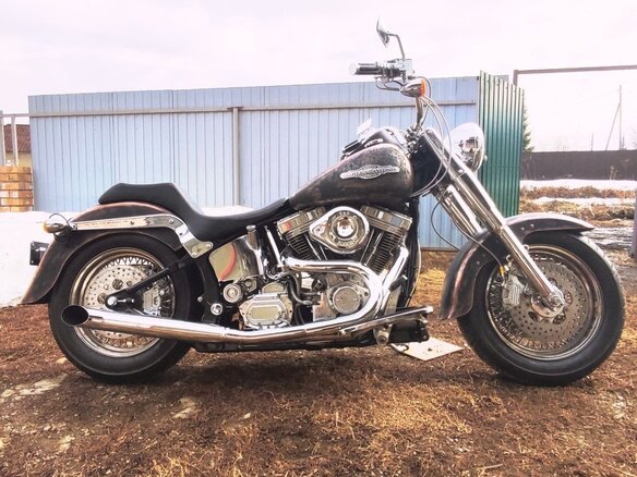 1997 Harley-Davidson Fat Boy, чёрный, 1500000 рублей - вид 2