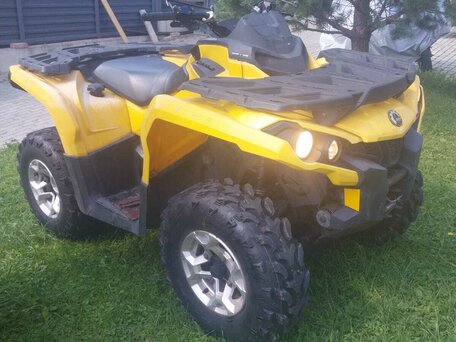 2013 BRP Can-Am Outlander 500, жёлтый, 800000 рублей, вид 4