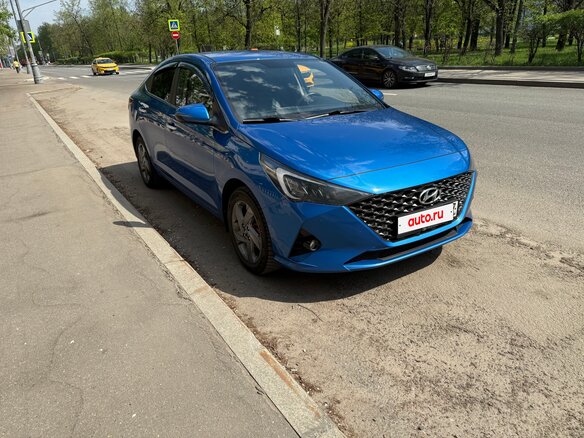 2020 Hyundai Solaris II Рестайлинг, синий, 1420000 рублей - вид 7