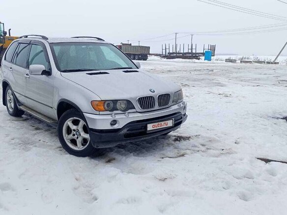 2001 BMW X5 4.4i I (E53), серебристый, 850000 рублей - вид 1