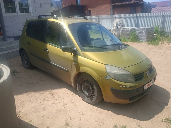 2004 Renault Scenic II, жёлтый - вид 1