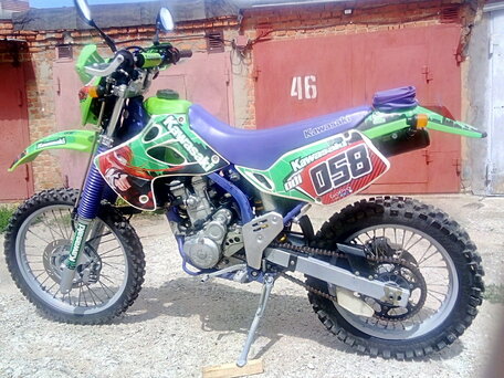1994 Kawasaki KLX 250, зелёный, 270000 рублей, вид 2