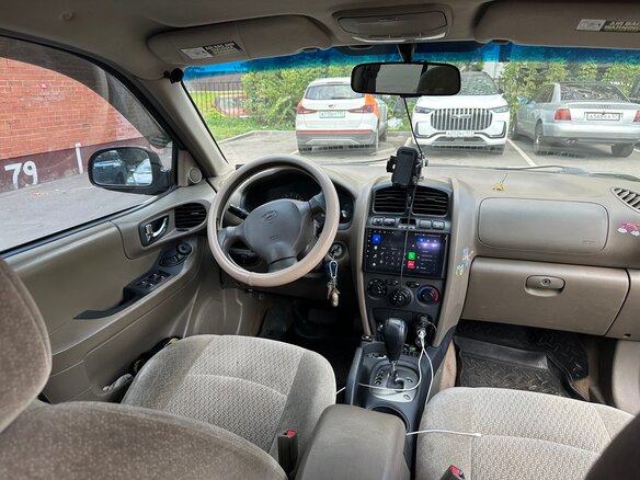 2004 Hyundai Santa Fe I, синий, 570000 рублей - вид 8