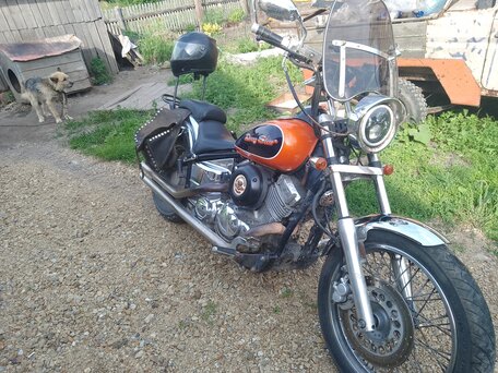 1996 Yamaha XVS400 Drag Star, оранжевый, 260000 рублей, вид 4