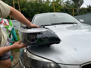 2004 BMW 5 серии 520i V (E60/E61), серебристый, 780000 рублей, вид 4
