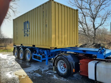 1999 Broshuis Полуприцеп-контейнеровоз, синий, 950000 рублей, вид 3