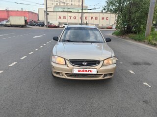 2004 Hyundai Accent ТагАЗ II, бежевый, 155000 рублей, вид 2