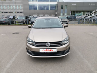 2015 Volkswagen Polo V Рестайлинг, бежевый, 1170000 рублей, вид 3