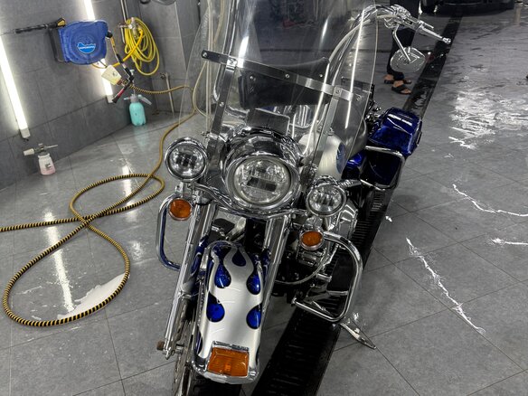 2001 Harley-Davidson Road King, синий, 980000 рублей - вид 2