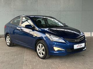 2015 Hyundai Solaris I Рестайлинг, синий, 1050000 рублей, вид 2