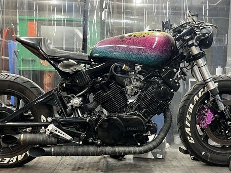 1982 Yamaha XV750 Virago, чёрный, 750000 рублей, вид 1