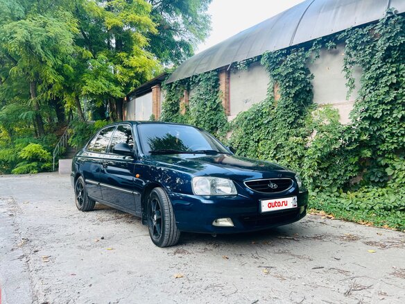 2006 Hyundai Accent ТагАЗ II, синий, 550000 рублей - вид 1
