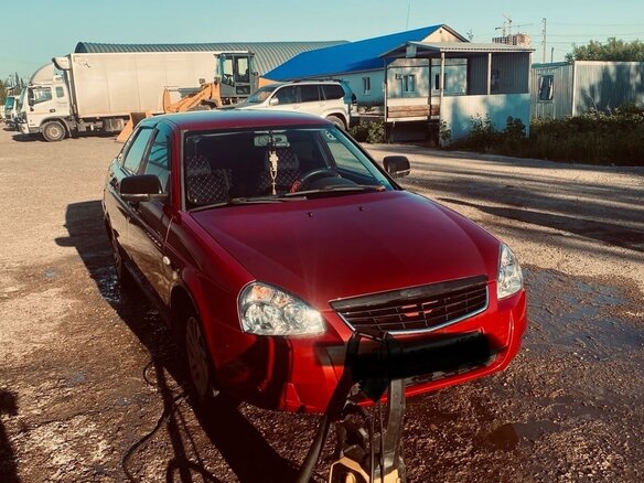 2009 Lada (ВАЗ) Priora I, красный, 230000 рублей - вид 4