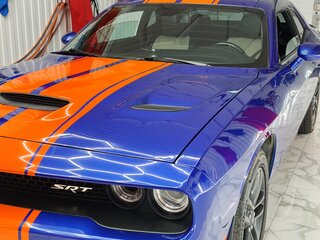 2018 Dodge Challenger III Рестайлинг 2, синий, 3650000 рублей, вид 3