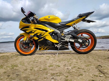 2008 Yamaha YZF-R6, жёлтый, 720000 рублей, вид 2
