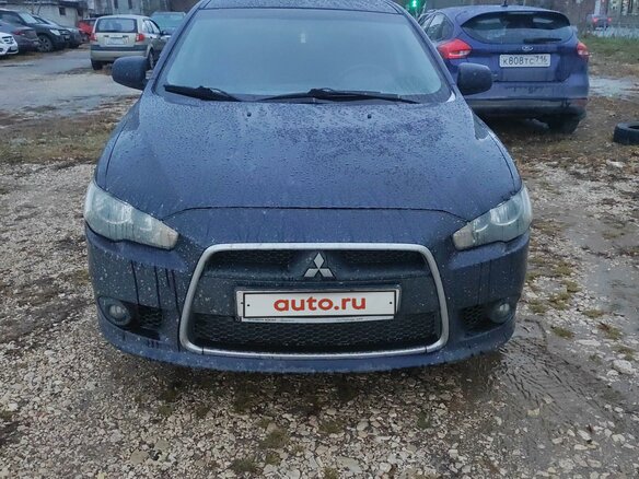 2013 Mitsubishi Lancer X Рестайлинг, синий, 700000 рублей - вид 1