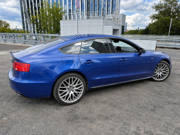 2016 Audi A5 I (8T) Рестайлинг, синий - вид 3