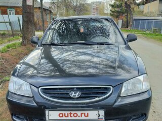 2007 Hyundai Accent ТагАЗ II, чёрный, 375000 рублей, вид 2