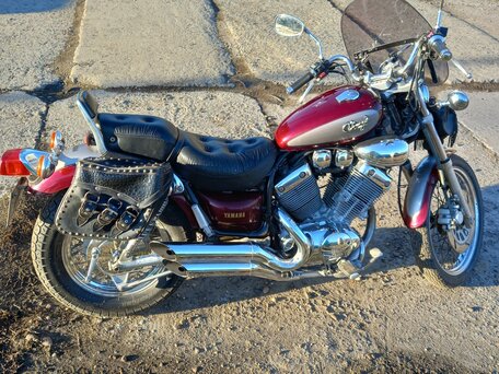 1996 Yamaha XV400 Virago, пурпурный, 299999 рублей, вид 4