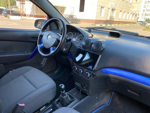 2008 Chevrolet Aveo I Рестайлинг, синий, 400000 рублей - вид 8