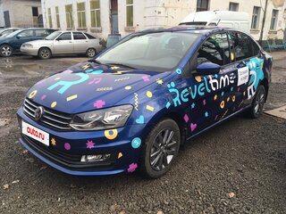 2019 Volkswagen Polo V Рестайлинг, синий, 1100000 рублей, вид 2