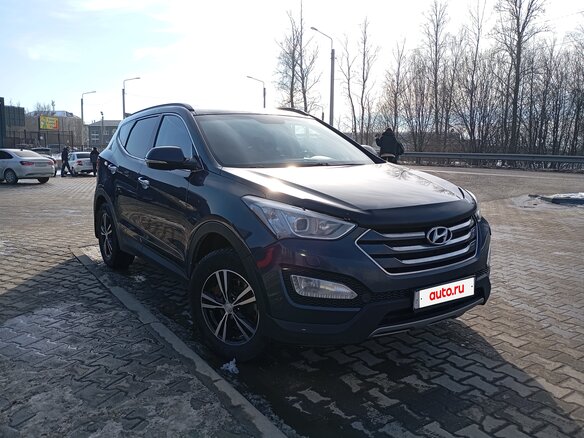 2015 Hyundai Santa Fe III, синий, 1550000 рублей - вид 2