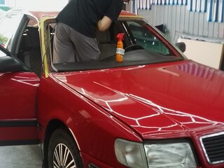 1991 Audi 100 IV (C4), красный, 600000 рублей, вид 1