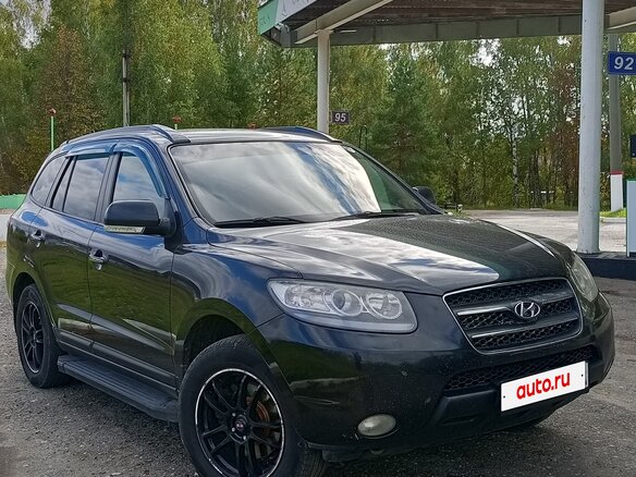 2008 Hyundai Santa Fe II, чёрный, 1150000 рублей - вид 3