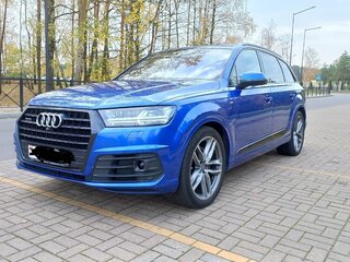 2017 Audi Q7 II (4M), синий, 3150000 рублей, вид 1