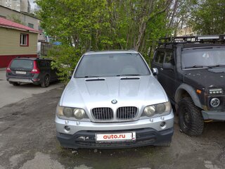 2001 BMW X5 4.4i I (E53), серебристый, 400000 рублей, вид 2