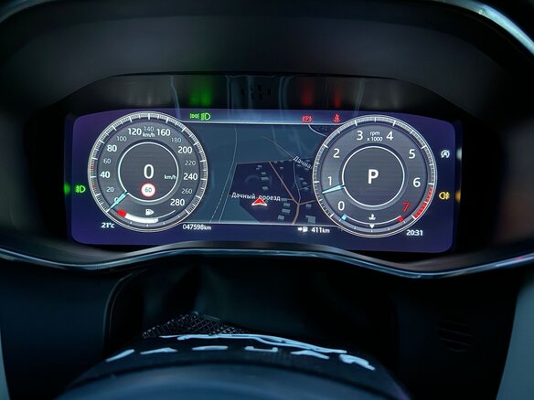2021 Jaguar F-Pace I Рестайлинг, синий, 8200000 рублей - вид 7