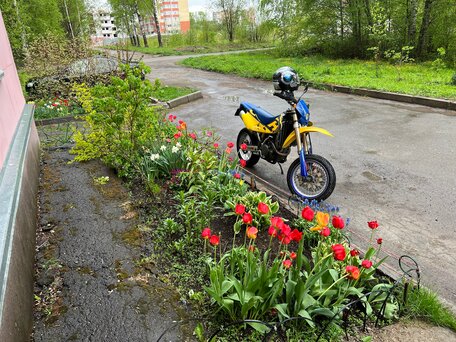 2004 Husqvarna SM 400, жёлтый, 325000 рублей, вид 3