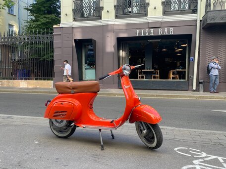 1962 Vespa S 50, оранжевый, 500000 рублей, вид 4