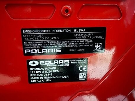 2022 Polaris 850 INDY, красный, 1800000 рублей, вид 3