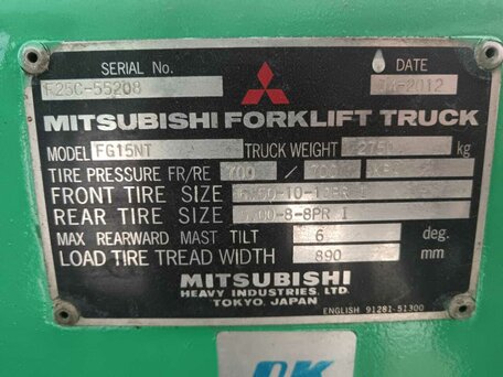 2012 Mitsubishi FG30NT, зелёный, 550000 рублей, вид 5