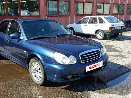 2006 Hyundai Sonata ТагАЗ IV (EF) Рестайлинг, синий, 450000 рублей, вид 3