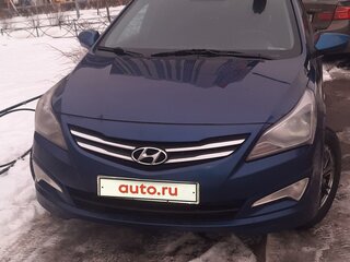 2015 Hyundai Solaris I Рестайлинг, синий, 950000 рублей, вид 4