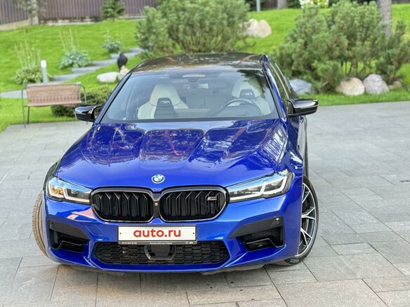 2020 BMW M5 Competition VI (F90) Рестайлинг, синий - вид 3