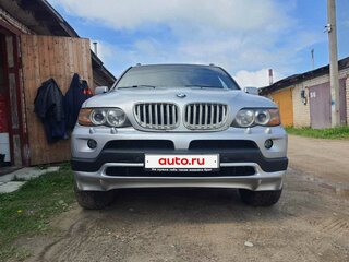 2004 BMW X5 3.0i I (E53) Рестайлинг, серебристый, 1450000 рублей, вид 1