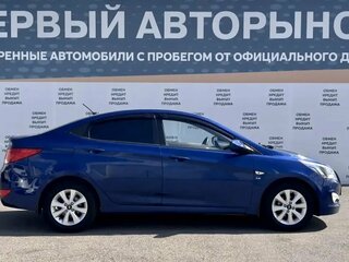 2016 Hyundai Solaris I Рестайлинг, синий, 837000 рублей, вид 4