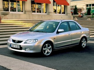 2002 Mazda 323 VI (BJ) Рестайлинг, серебристый, 229736 рублей, вид 1