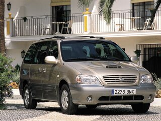 2002 Kia Carnival I Рестайлинг, синий, 400000 рублей, вид 1