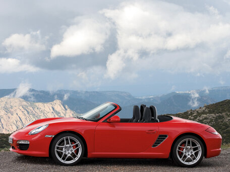 2009 Porsche Boxster II (987) Рестайлинг 2, красный - вид 1