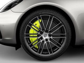 Керамические композитные тормоза Porsche (PCCB), суппорты зеленого цвета (Acid Green)