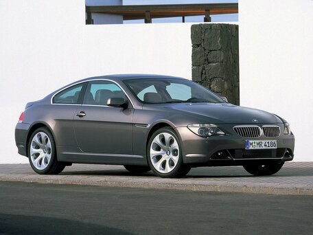 2005 BMW 6 серии 645i II (E63/E64), чёрный, 1100000 рублей