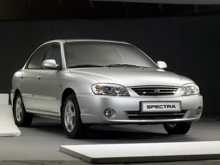 2007 Kia Spectra I Рестайлинг 2, чёрный, 350000 рублей, вид 1