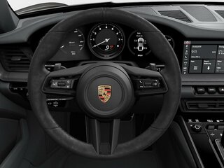 Спортивное рулевое колесо GT с подогревом и с отделкой материалом Race-Tex