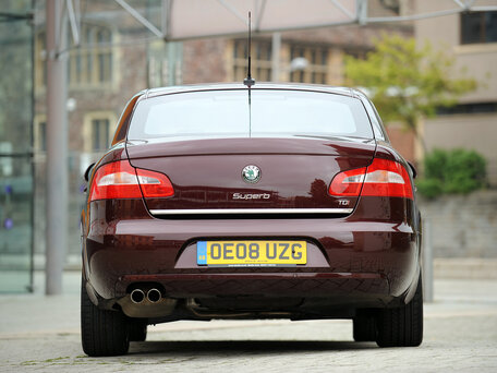 2012 Skoda Superb II, серый - вид 3