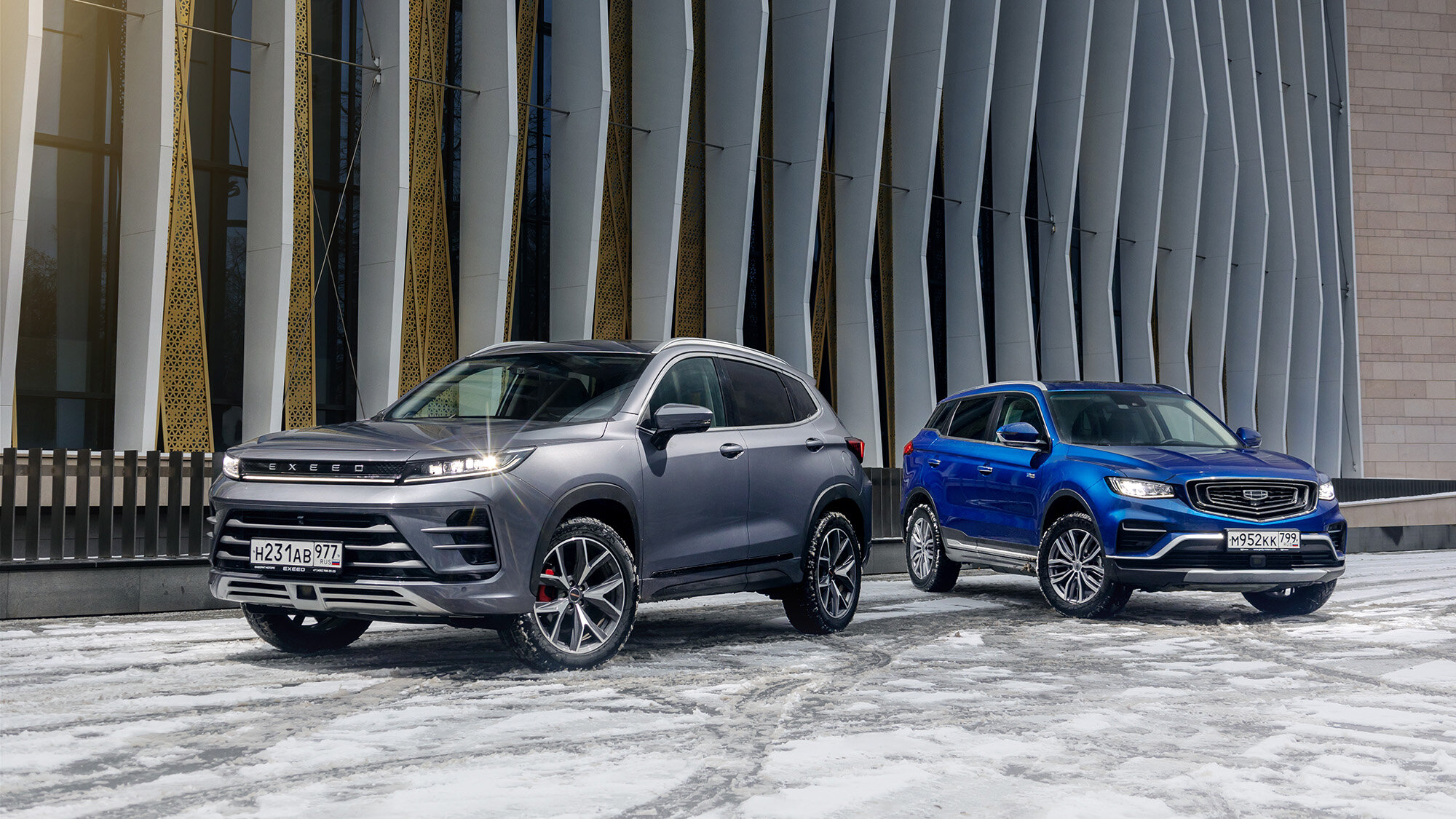 Exeed LX против Geely Atlas Pro. Сравнительный тест китайских полноприводных кроссоверов