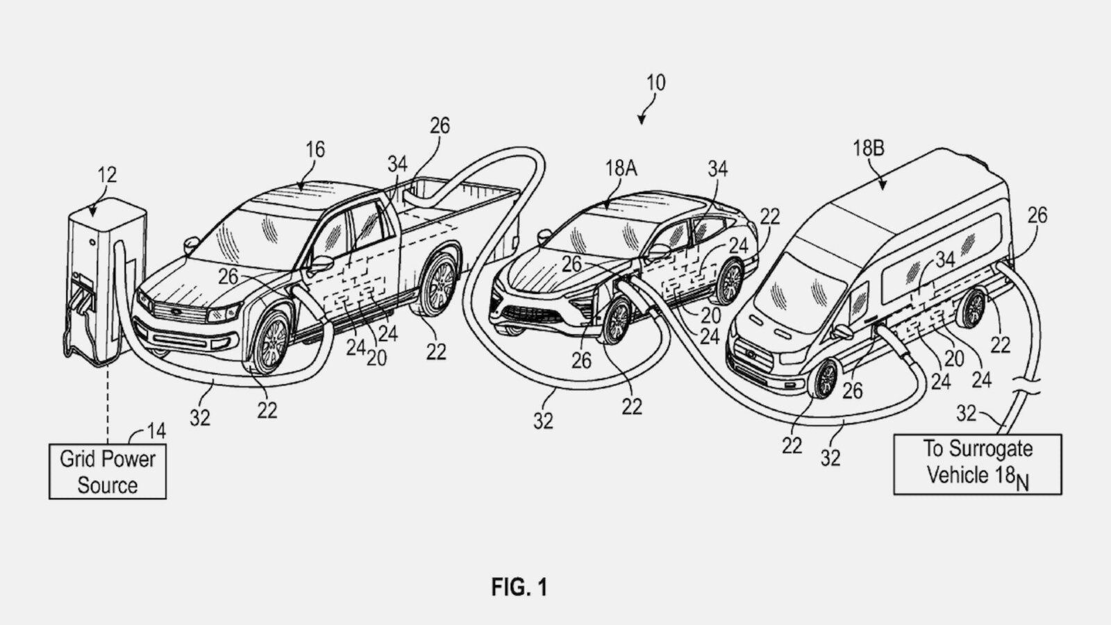 Ford запатентовал «тройник» для электрокаров